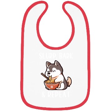 Discover Husky Slurp Bark Repeat Dog Bibs