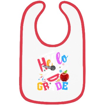 Discover Hello second grade 2nd back school teacher Kids Bibs