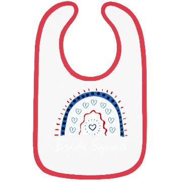 Discover Bride Squad Matching Bachelorette Wedding Rainbow Bibs