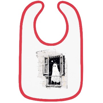 Discover Spooky Ghost in the Window, Boo in the Window Bibs