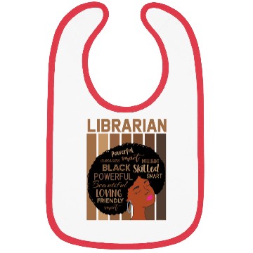 Discover Librarian Melanin African Reading Lover Bibs