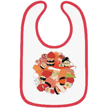 Discover Sushi Love: Tempting Delicacies for Foodies Bibs