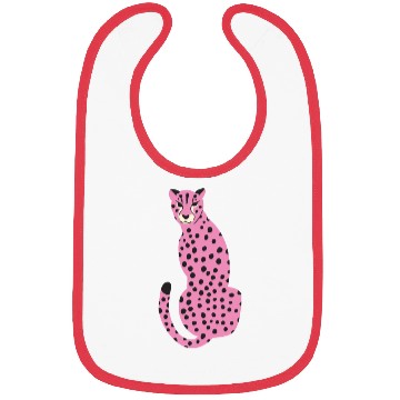 Discover Pink Cheetah Bibs