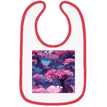 Discover Anime Euphoria: Fantasy Cherry Blossom Dreamscape Bibs