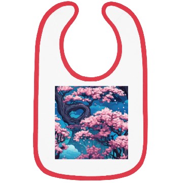 Discover Anime Euphoria: Fantasy Cherry Blossom Dreamscape Bibs