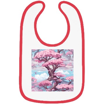 Discover Anime Euphoria: Fantasy Cherry Blossom Dreamscape Bibs