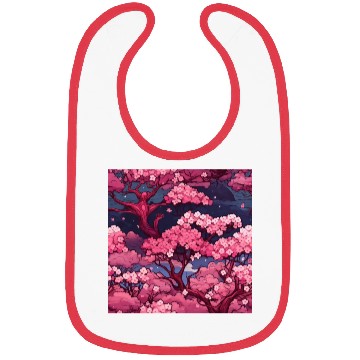 Discover Anime Euphoria: Fantasy Cherry Blossom Dreamscape Bibs