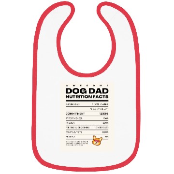 Discover Awesome Dog Dad Nutrition Facts Bibs