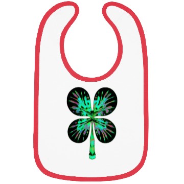 Discover Psychedelic Shamrock Four Leaf Clover Bibs