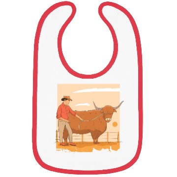 Discover Farmer With Highland Cow Bibs
