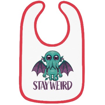 Discover Stay Weird Cute Cthulhu Monster Bibs