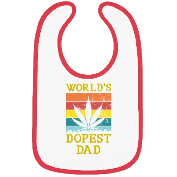 Discover World s Dopest Dad Weed Marijuana Cannabis Retro Bibs