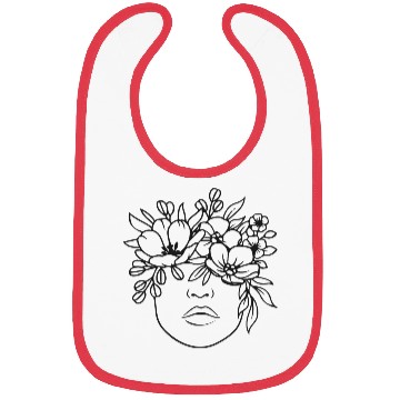 Discover floral outline Bibs