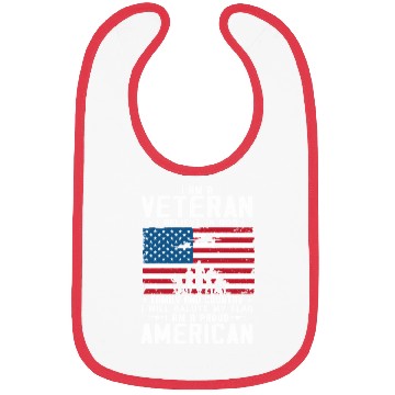 Discover I Am A Proud American Veteran Bibs