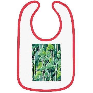Discover Green Forest Sticker Bibs