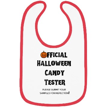 Discover Official Halloween Candy Tester White Bibs