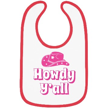 Discover Howdy Y all Pink Cowboy Hat Bibs