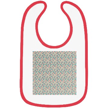 Discover Retro Checkered Pattern Yellow Teal Coral Bibs