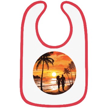 Discover Beach romantic couple Bibs