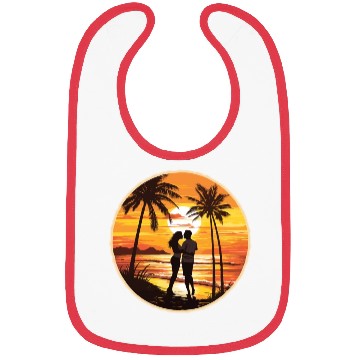 Discover Beach Sunset Bibs
