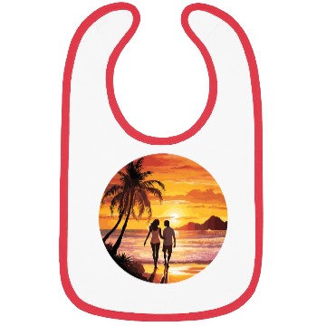 Discover Beach romantic couple Bibs