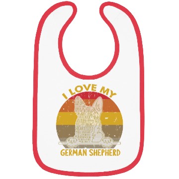 Discover I Love My German Shepherd Bibs