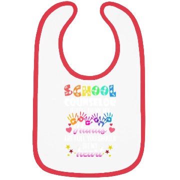Discover School Counselor Heart Teacher Appreciation Bibs