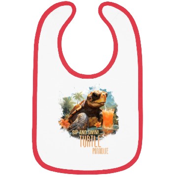 Discover Turtle Paradise: Sip and Swim! Bibs