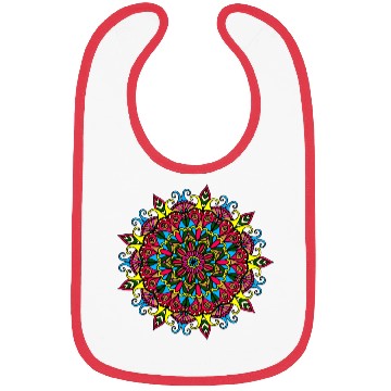 Discover Colorful Mandala Pattern Modern 6 Bibs