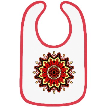Discover Colorful Mandala Pattern Modern 4 Bibs