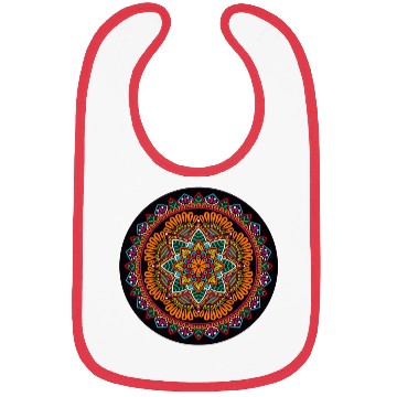 Discover Colorful Mandala Pattern Modern 7 Bibs