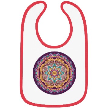Discover Colorful Mandala Pattern Modern 8 Bibs