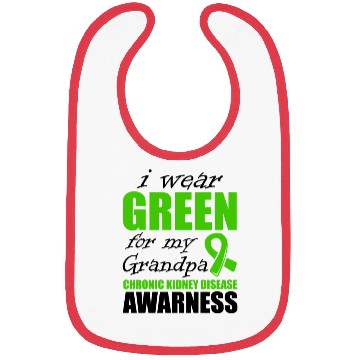Discover I Wear Green For My Grandma Chronic Kidney Bibs