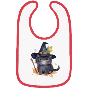 Discover Wizard Cat Magic Bibs