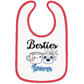 Discover Besties , Friendship Day Gift, Tea Lover Friends Bibs