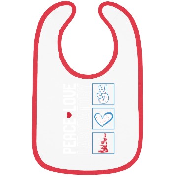 Discover Science Bibs, Peace Love Laboratory Bibs,