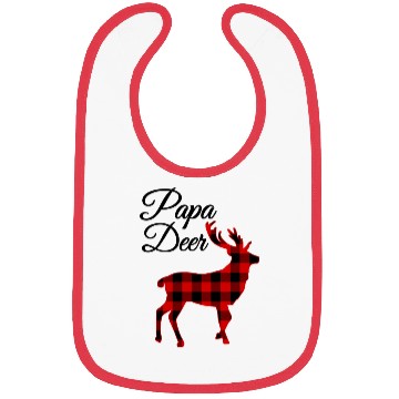 Discover Buffalo Plaid Christmas Deer Bibs