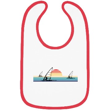Discover Windsurfing Retro Sunset Vintage Stripe Racing Bibs
