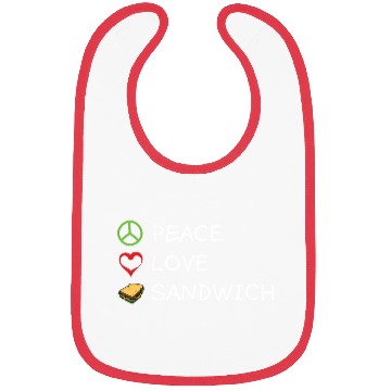 Discover Peace Love Sandwich Hippie Sandwich Lover Bibs