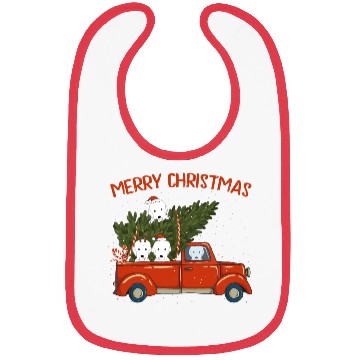 Discover Great Pyrenees Xmas Vintage Red Pickup Bibs