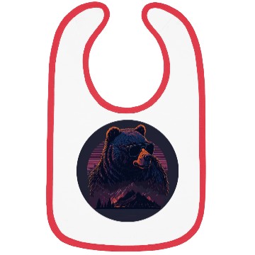Discover Stylish synthwave Bear Bibs