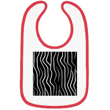 Discover Monochrome Elegance: White Abstract Lines on Black Bibs