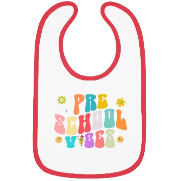 Discover Back To School Vibes Retro Teacher Student Bibs