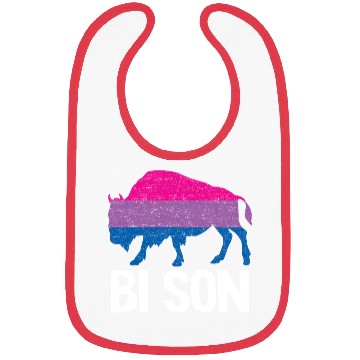 Discover Bi Son Lgbbt Flag Bisexual Bison Funny Bi Pride Bibs