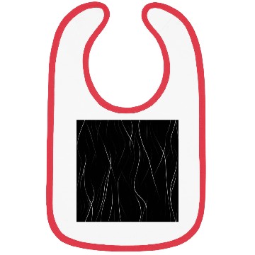 Discover Monochrome Elegance: White Abstract Lines on Black Bibs