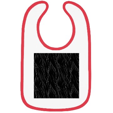 Discover Monochrome Elegance: White Abstract Lines on Black Bibs