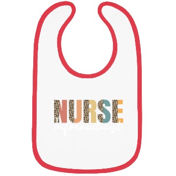 Discover Nurse Informaticist Leopard Pattern Bibs