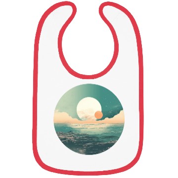 Discover Mystical Deep See Moon Tides and Clouds Bibs