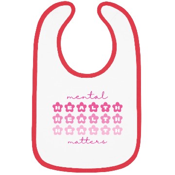 Discover Mental Health Matters RetroFlowers Barbiecore Pink Bibs
