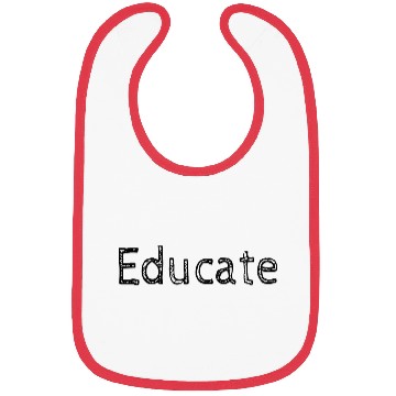 Discover Educate Inspirational Motivational Typography Bibs